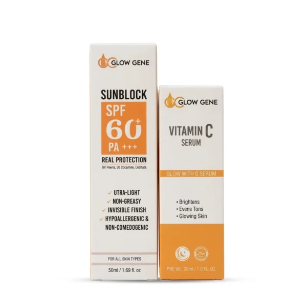 Vitamin C Serum+ Sunblock Glow Gene